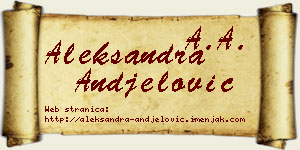 Aleksandra Anđelović vizit kartica